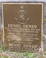 Henry Dendy founder brighton Victoria 1841 born surrey England 24 May 1800 died Walhalla 16 Sep 1881 Walhalla Public Cemetery 